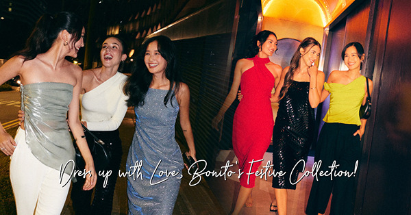 聖誕派對穿搭提案！Love, Bonito 節日系列單品：簡約閃亮連身裙、露肩剪裁Tube Top，輕鬆成為時尚焦點！