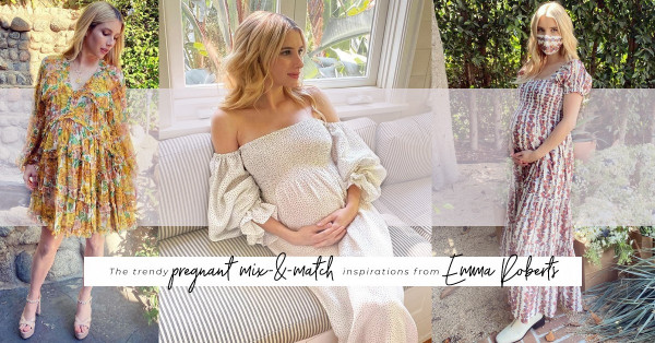 氣質女星Emma Roberts：孕婦Look登上雜誌封面，4件單品打造孕期穿搭！