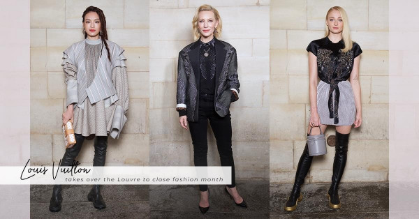  Louis Vuitton壓軸出場為時裝週劃上完美句號，Cate Blanchett、Sophie Turner型格捧場！