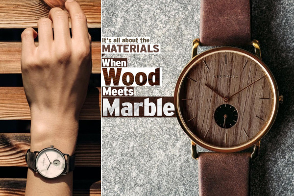 木材的暖遇上雲石的冷 追求簡約的德國製腕錶