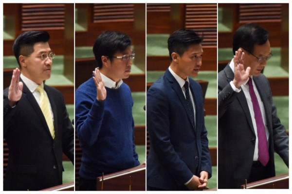 四名立法會補選當選人宣誓均「無添加」成功就任議員 