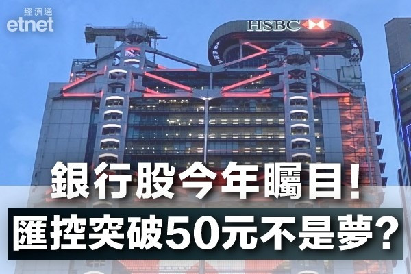 【加息年】銀行股今年矚目！匯控破50元不是夢？美股可吼大摩！