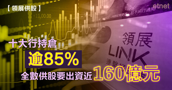 【領展供股】十大行持倉逾85%  全數供股要出資近160億元