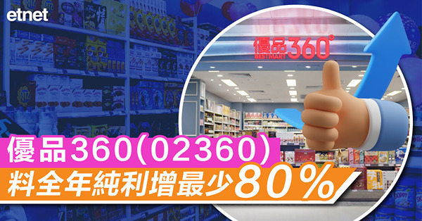 優品360(02360)料全年純利增最少80%