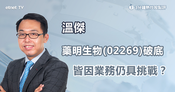 【藥明急挫】藥明生物再反口下調今年業績預期，股價見三年半新低