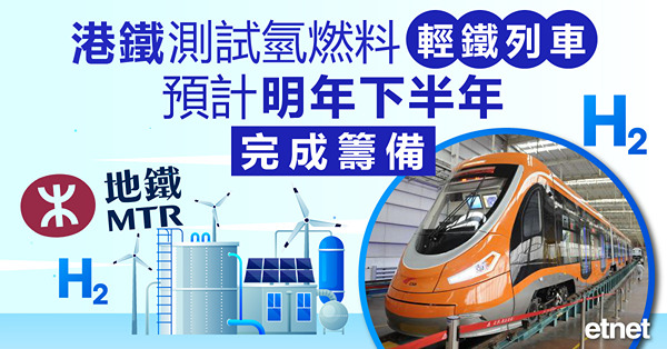港鐵測試氫燃料輕鐵列車，預計明年下半年完成籌備