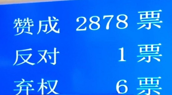 【國安立法】人大通過訂港區國安法決定 2878票贊成1票反對6棄權